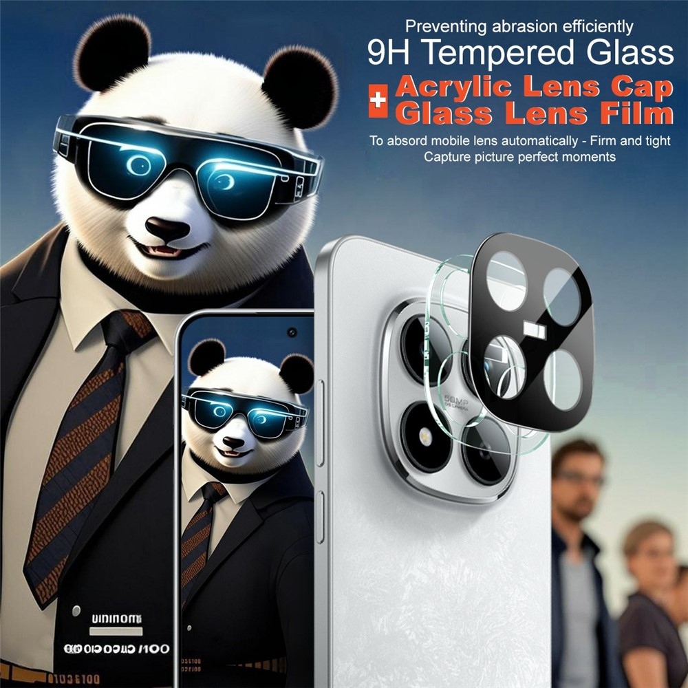 IMK kamera lencse üveg a Xiaomi Redmi Note 15 Pro 4G fényképezőgépen - fekete