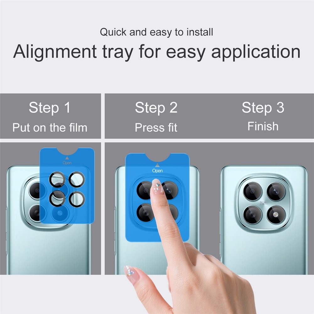 IMK kamera lencse üveg Xiaomi Poco M8 5G/Redmi Note 15 5G (különálló üveg) applikációs kerettel)