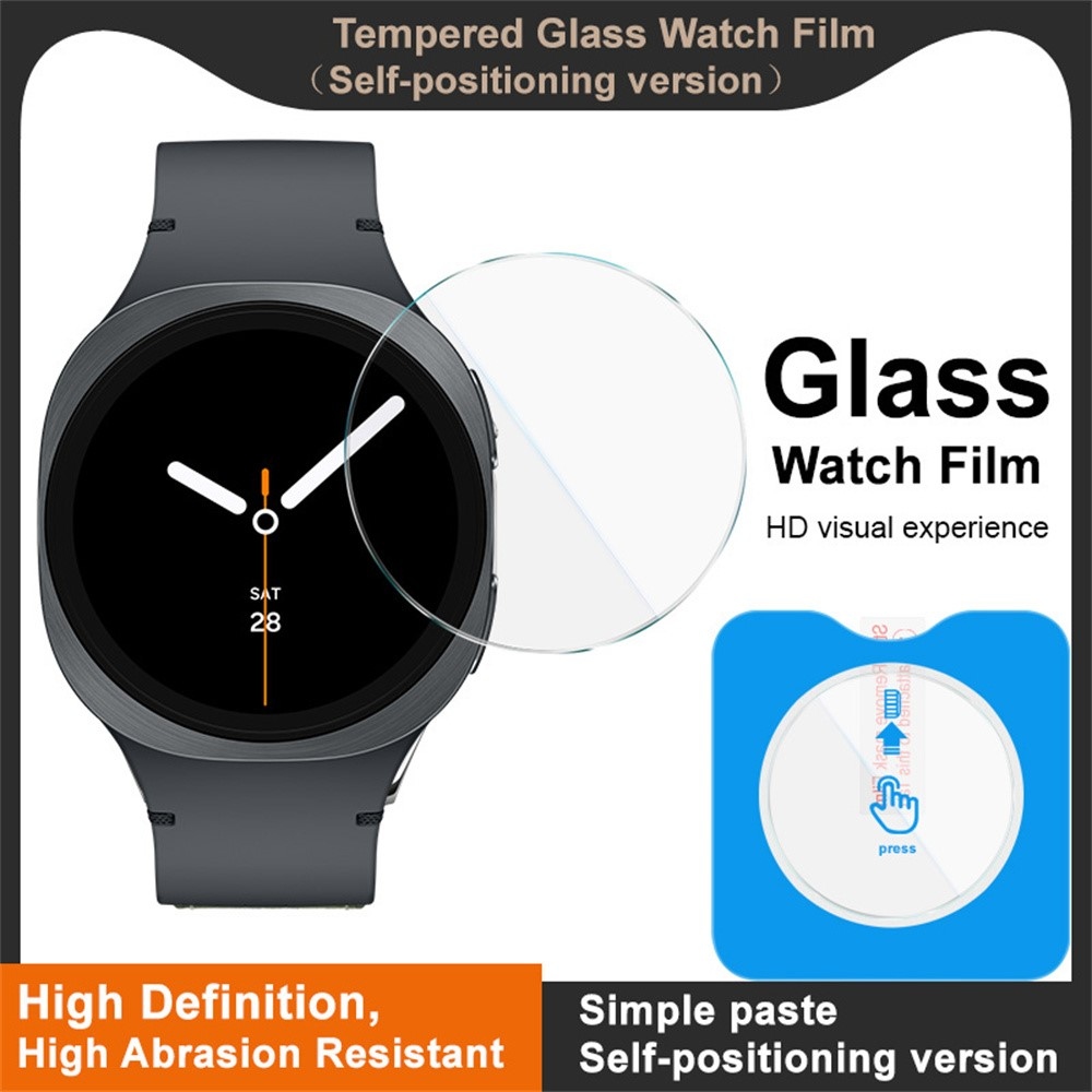 IMK edzett üveg a Samsung Galaxy Watch8 40 mm-es modellhez, felszerelő kerettel