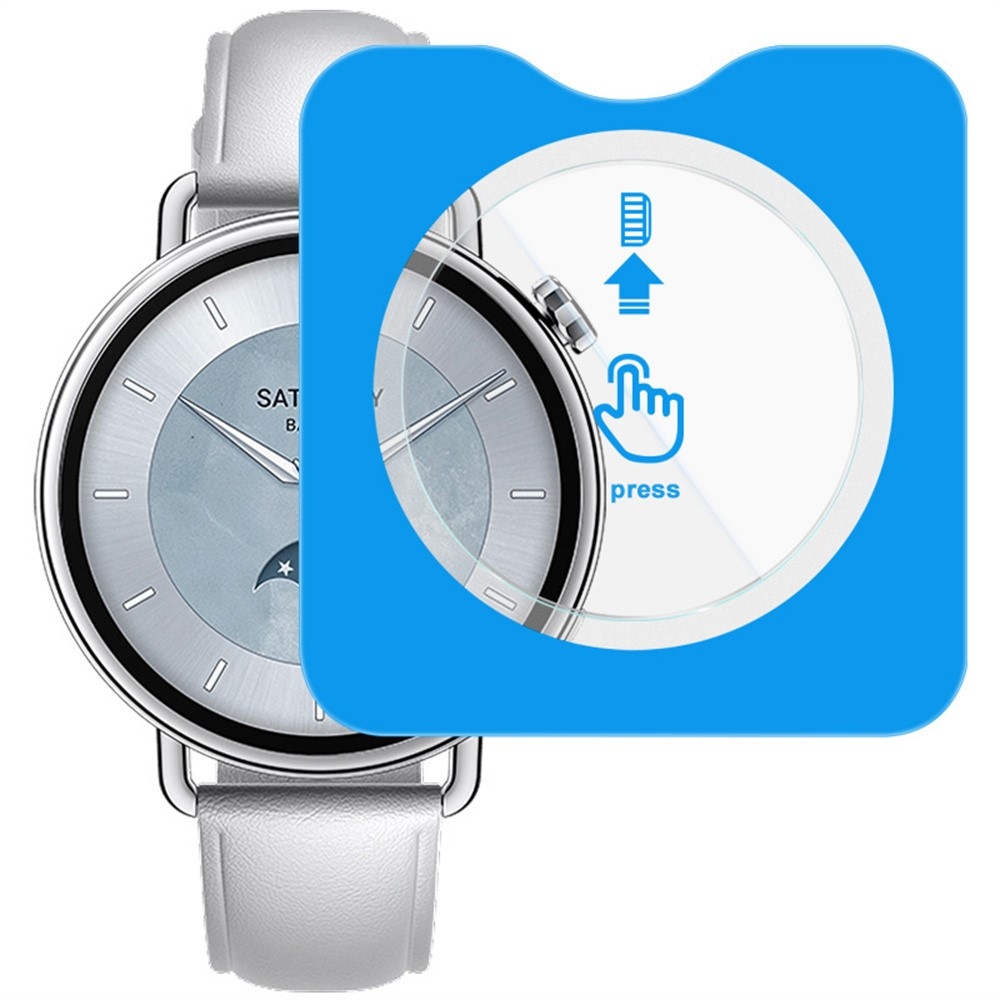 IMK edzett üveg a Xiaomi Watch S4 41 mm-es modellhez, felszerelhető kerettel