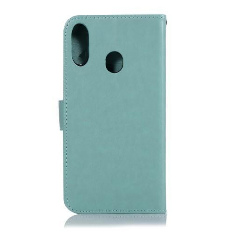 Impresszum bőr pénztárca tok Samsung Galaxy A30 / A20 - cián színű