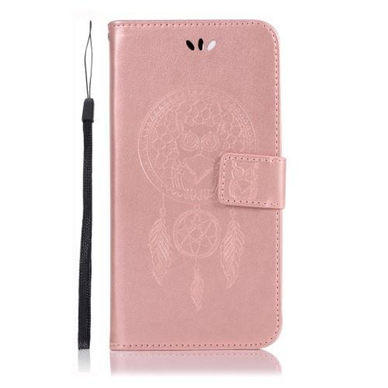 Impresszum bőr pénztárca tok Samsung Galaxy A30 / A20 - rózsaarany