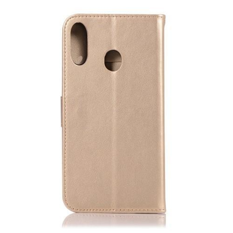 Impresszum bőr pénztárca tok Samsung Galaxy A30 / A20 - arany színű