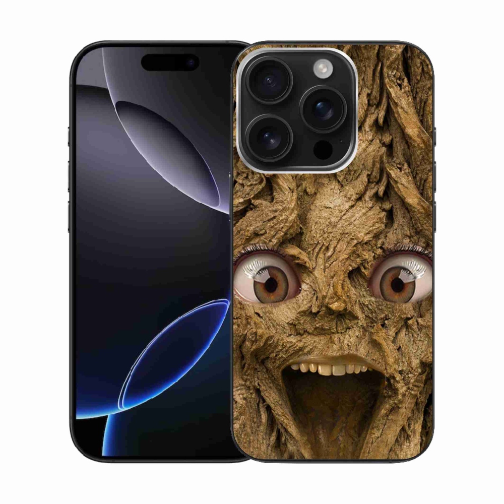 Gél borítás mmCase iPhone 16 Pro készülékhez - boldog fa szemekkel