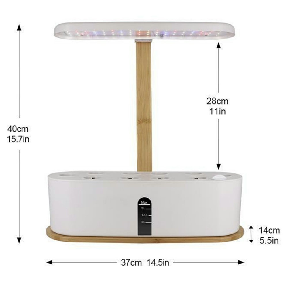 Okos hidroponikus virágcserép LED lámpával otthoni gyógynövénytermesztéshez