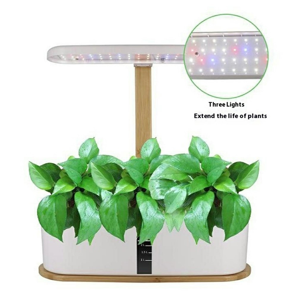 Okos hidroponikus virágcserép LED lámpával otthoni gyógynövénytermesztéshez