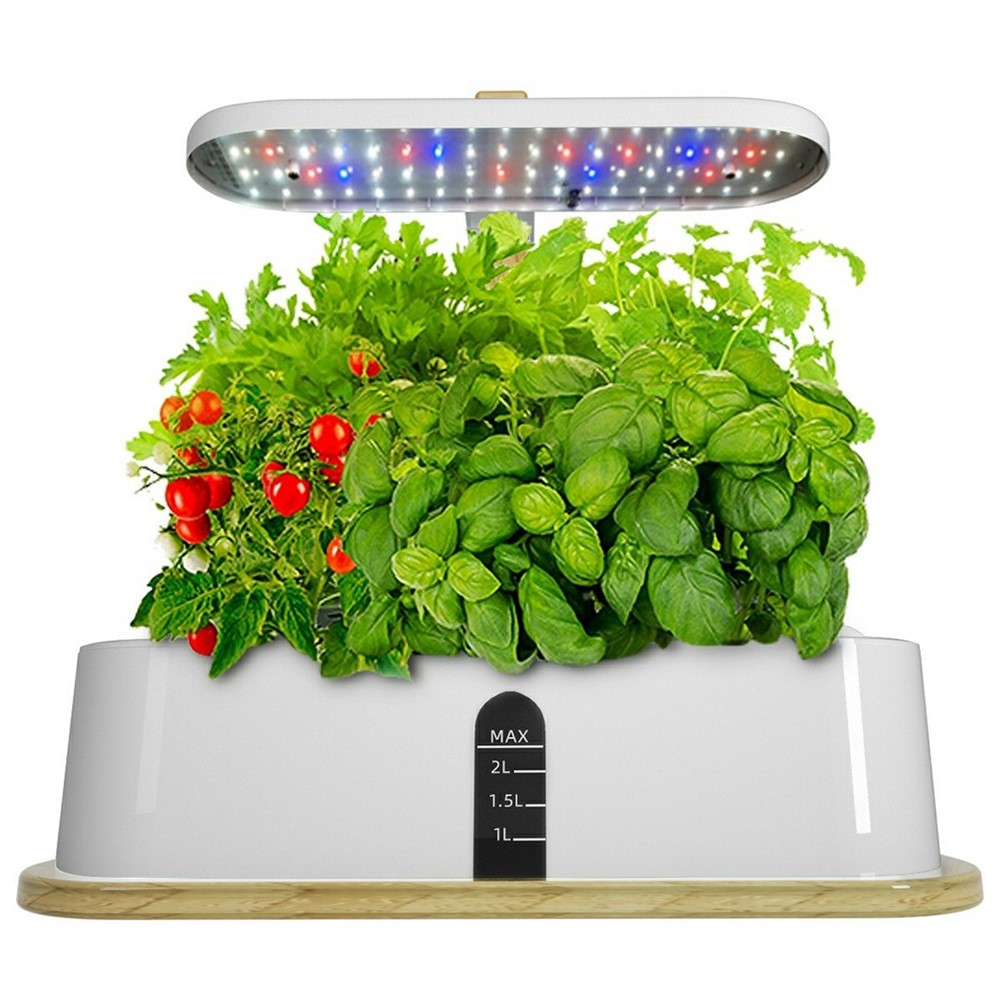 Okos hidroponikus virágcserép LED lámpával otthoni gyógynövénytermesztéshez