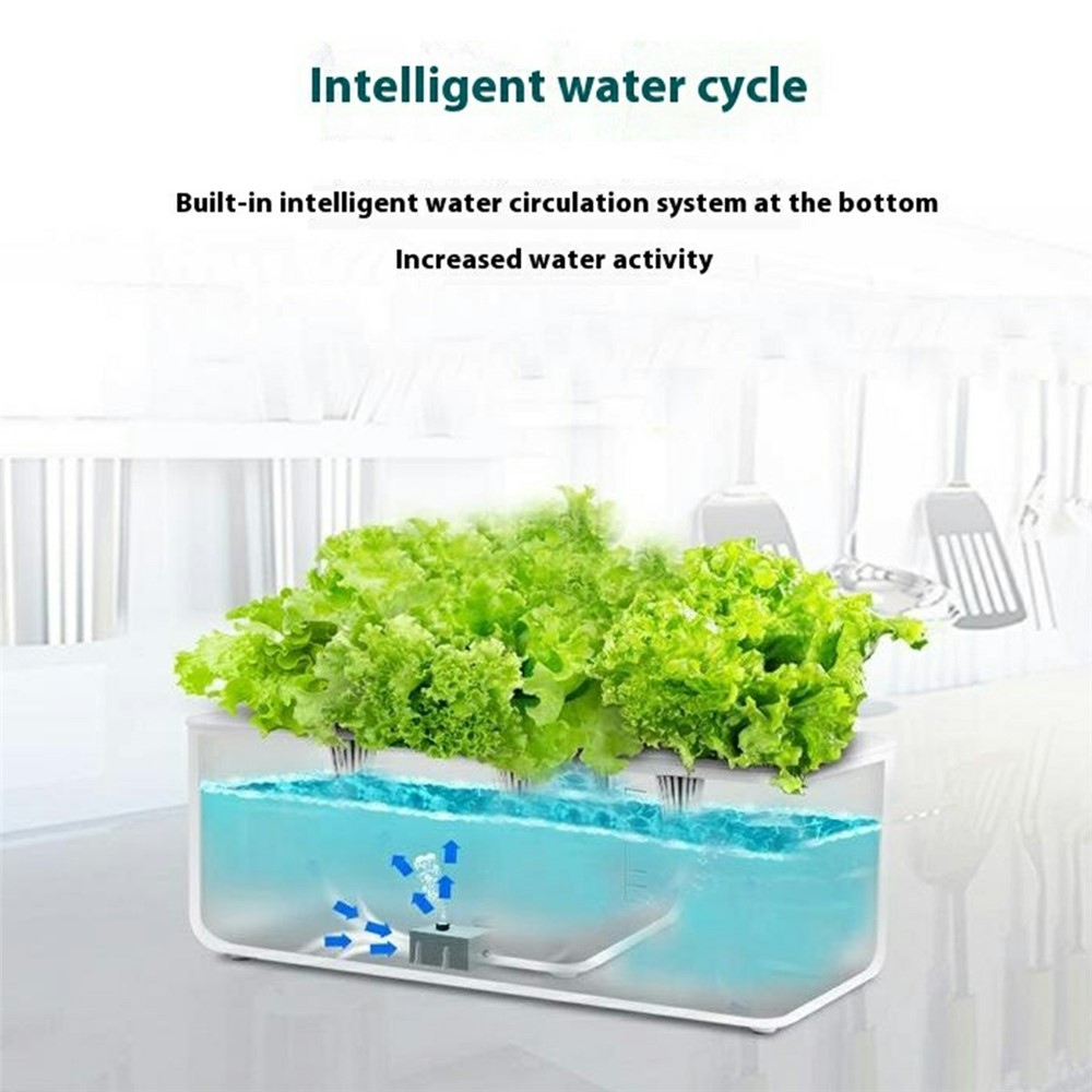 Okos hidroponikus virágcserép LED lámpával otthoni gyógynövénytermesztéshez