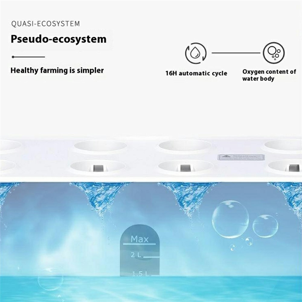 Okos hidroponikus virágcserép LED lámpával otthoni gyógynövénytermesztéshez