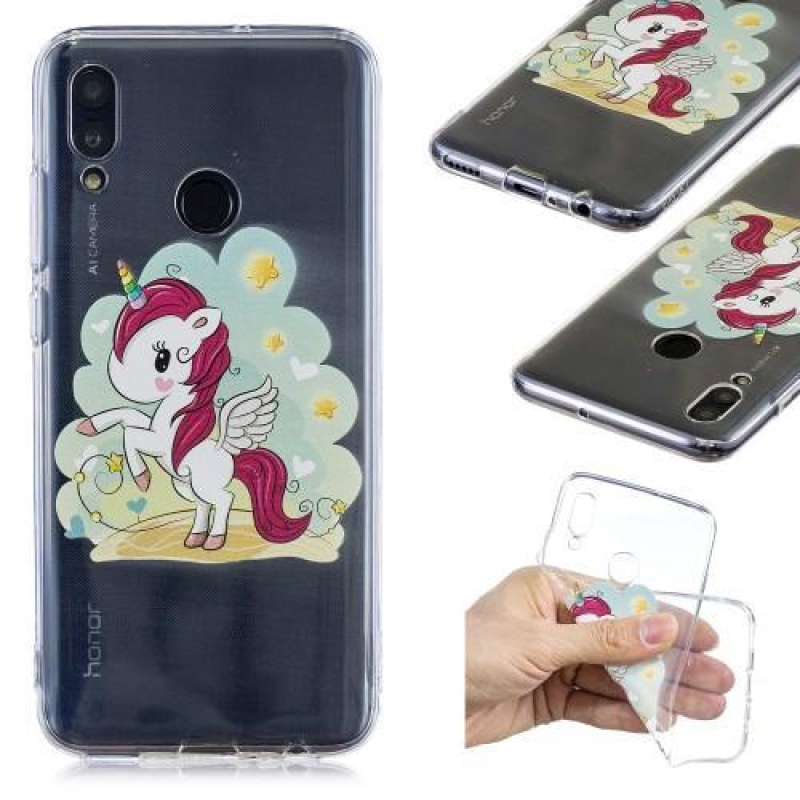 Érdekes zselés tok a Honor 10 Lite és a Huawei P Smart (2019) számára - unikornis