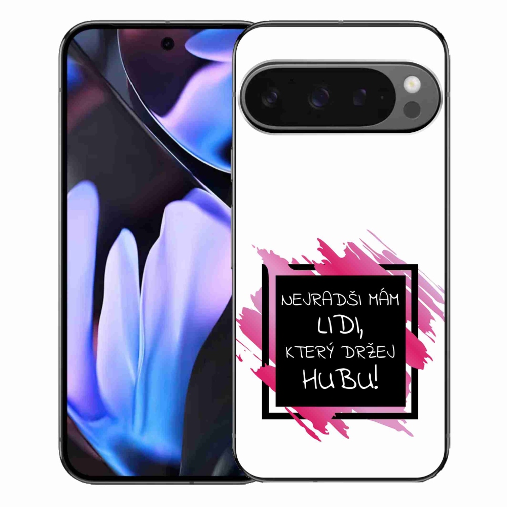 Gél borítás mmCase a Google Pixel 9 Pro XL-hez - vicces szöveg 7 fekete és fehér háttérrel