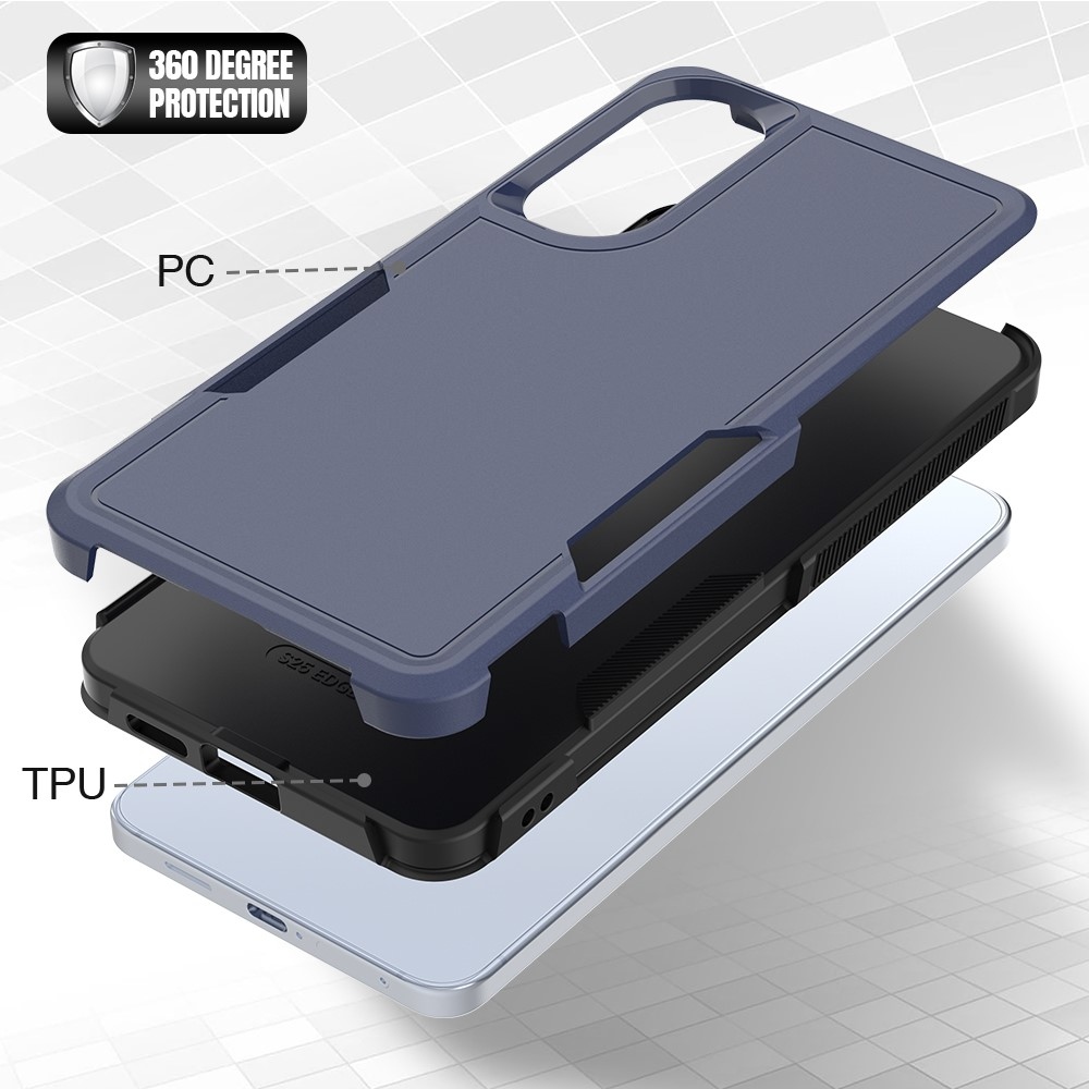 Ütésálló, tartós borítás Samsung Galaxy S25 Edge készülékhez - sötétkék