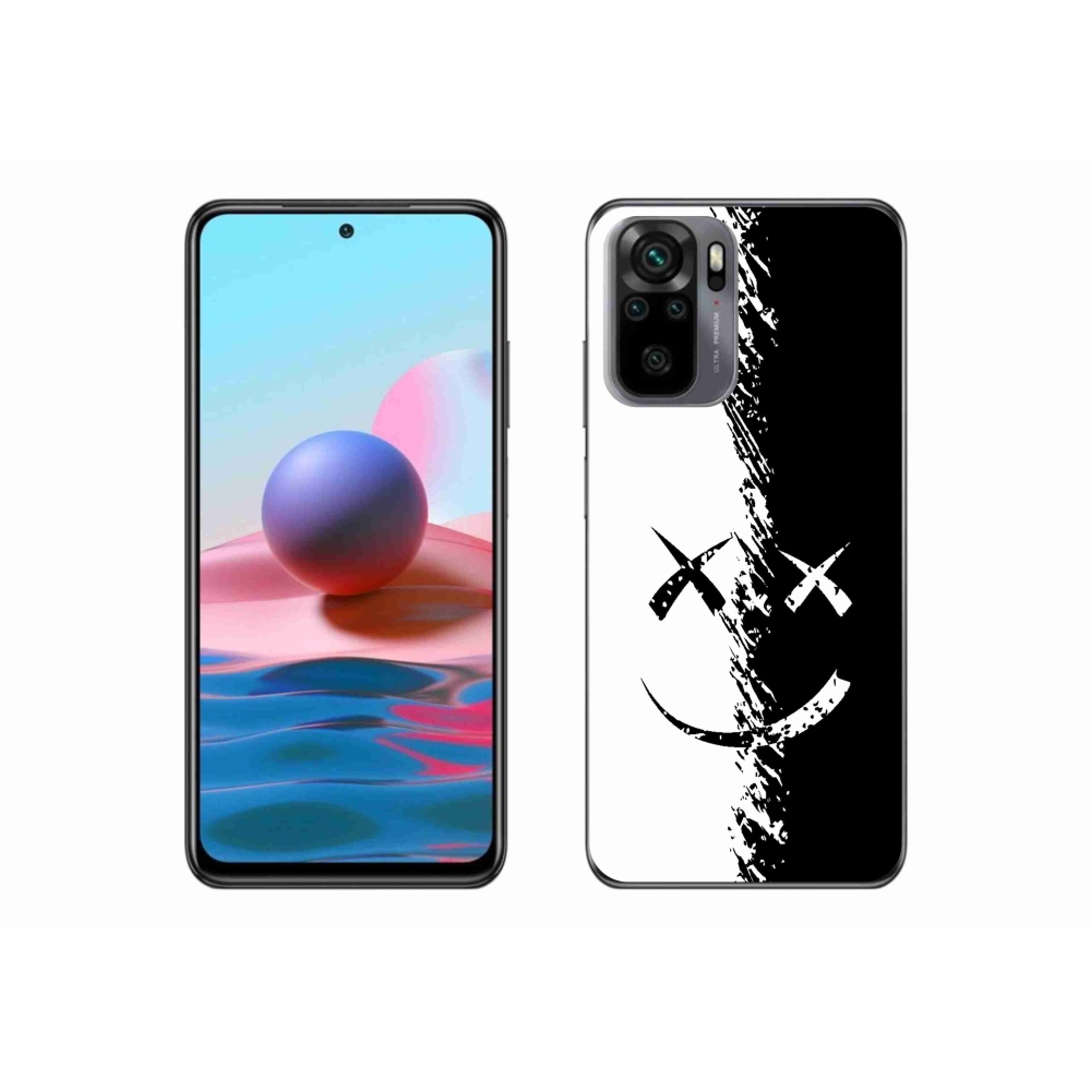 Gél borítás mmCase a Xiaomi Poco M5s készülékhez - fekete-fehér mosolygó