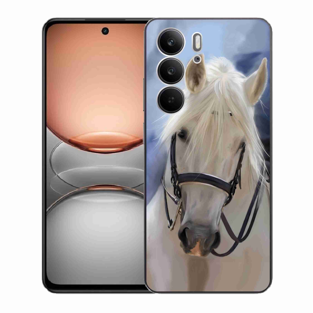 Zselés borítás mmCase a Realme C75 készülékhez - fehér ló