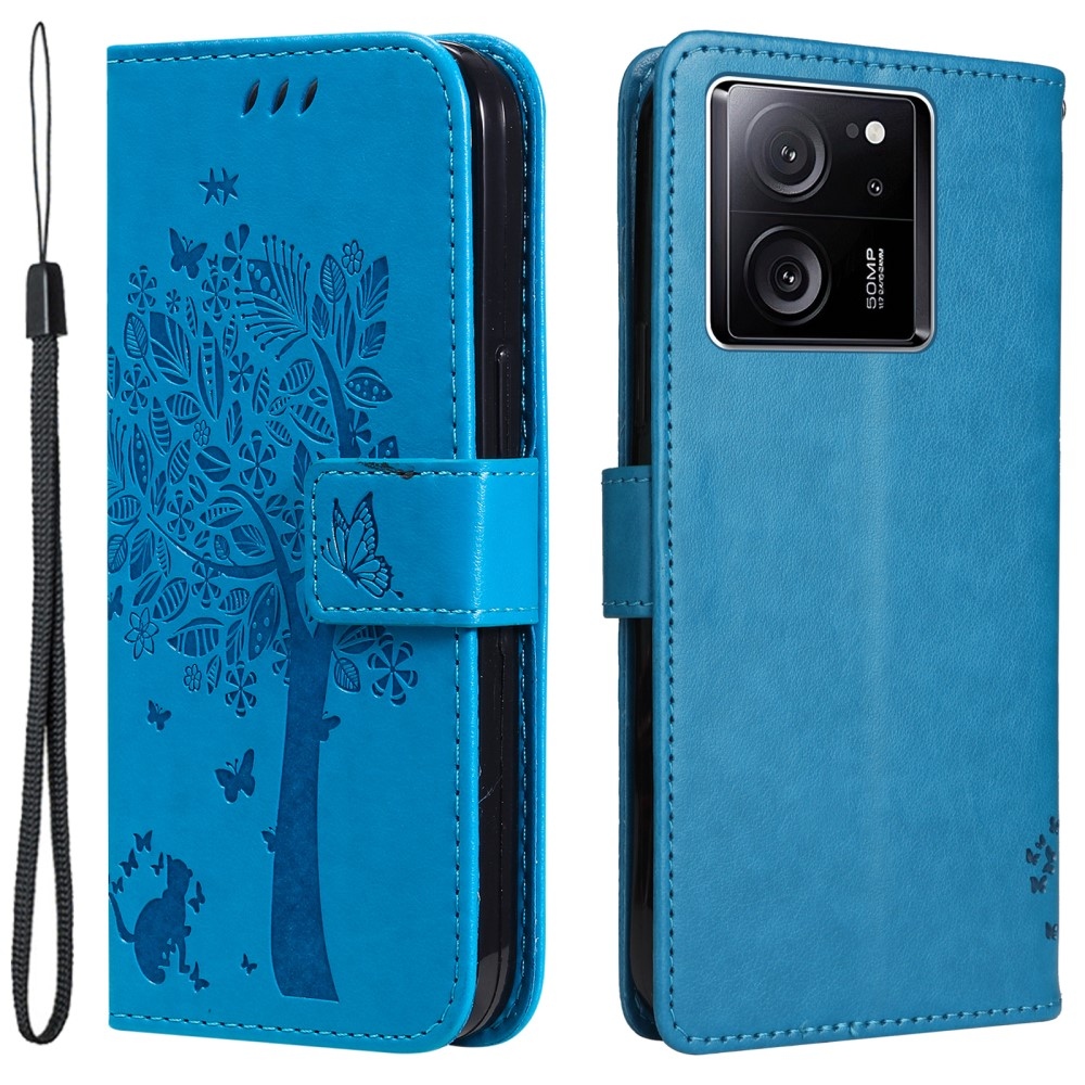 Fa könyv tok Xiaomi 13T/13T Pro készülékhez - kék