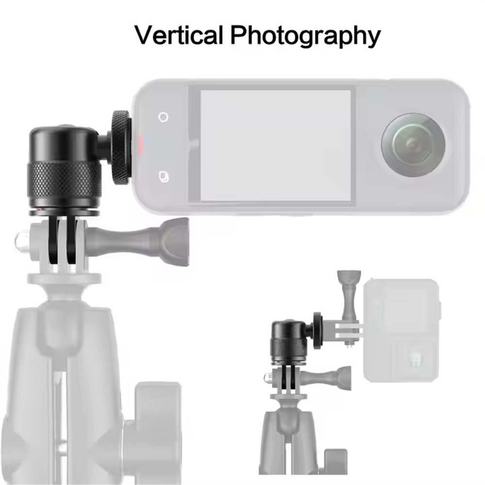 360°-ban forgatható adapter GoPro és Insta360 akciókamerákhoz