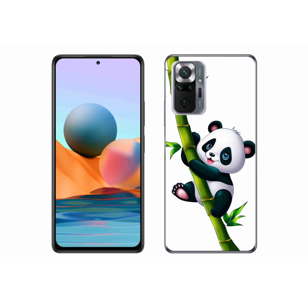 Gél borítás mmCase a Xiaomi Redmi Note 10 Pro számára - panda a bambuszon