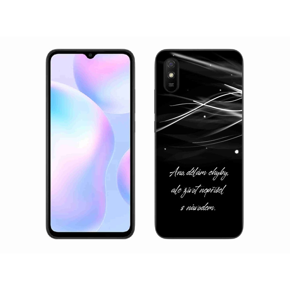 Gél borítás mmCase a Xiaomi Redmi 9A számára - idézem fekete háttérrel