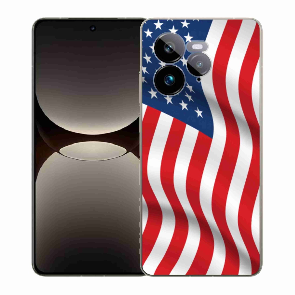 Gél borítás mmCase a Realme GT 7 Pro 5G számára - amerikai zászló