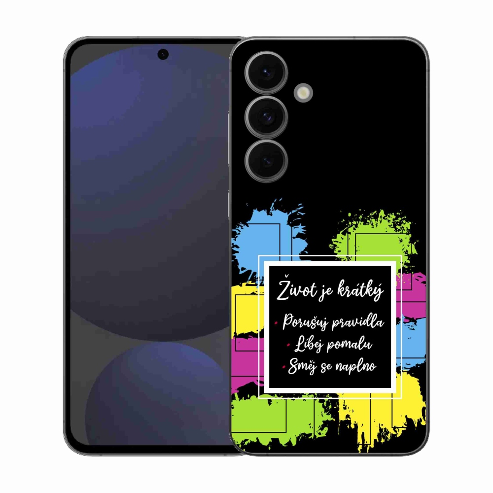 Gél borítás mmCase Samsung Galaxy S25 FE - idézem 5 fekete háttér