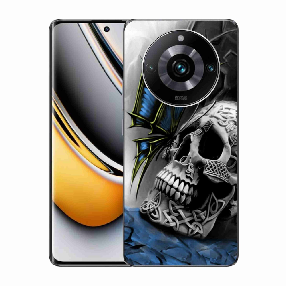 Gél borítás mmCase a Realme 11 Pro/11 Pro+ készülékhez - pillangó és koponya