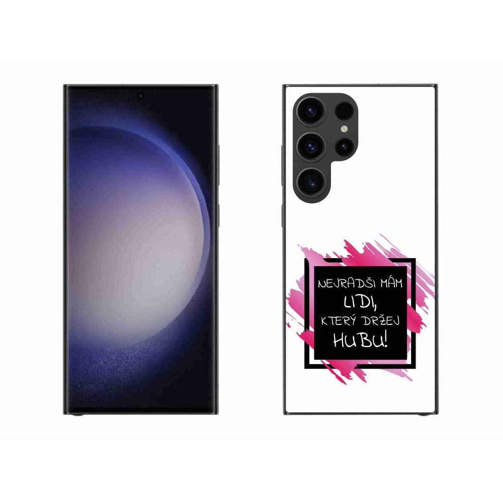 Gél borító mmCase Samsung Galaxy S23 Ultra 5G - vicces szöveg 7 fekete-fehér háttérrel