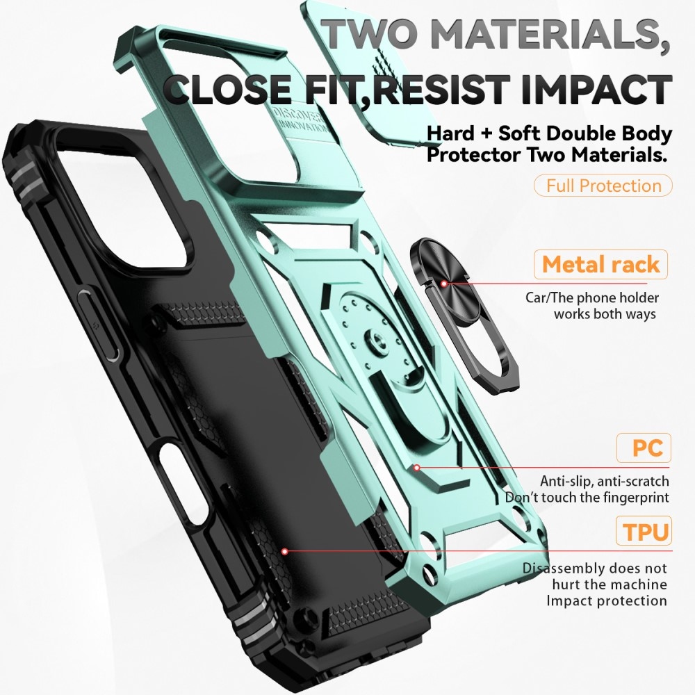 Tartós csúszásbiztos borítás iPhone 16 Pro Max készülékhez - zöld