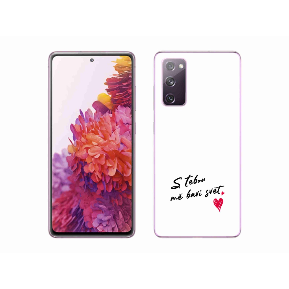 Gél borítás mmCase Samsung Galaxy S20 FE - szerelmes szöveg 1 fehér háttér