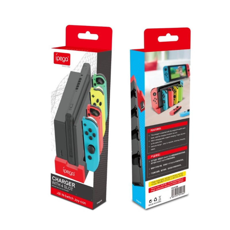 iPega 9186 töltő dokkoló N-Switch és Joy-con fehér/fekete színhez