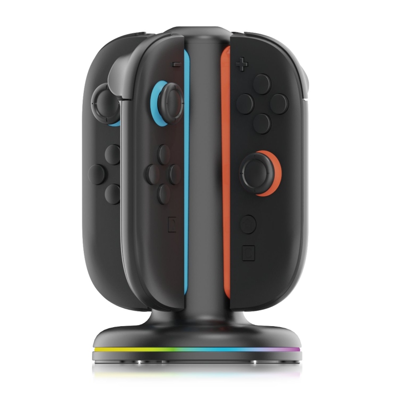 iPega SW2052 töltőállomás RGB-vel JoyCon vezérlőkhöz Nintendo Switch 2 Fekete