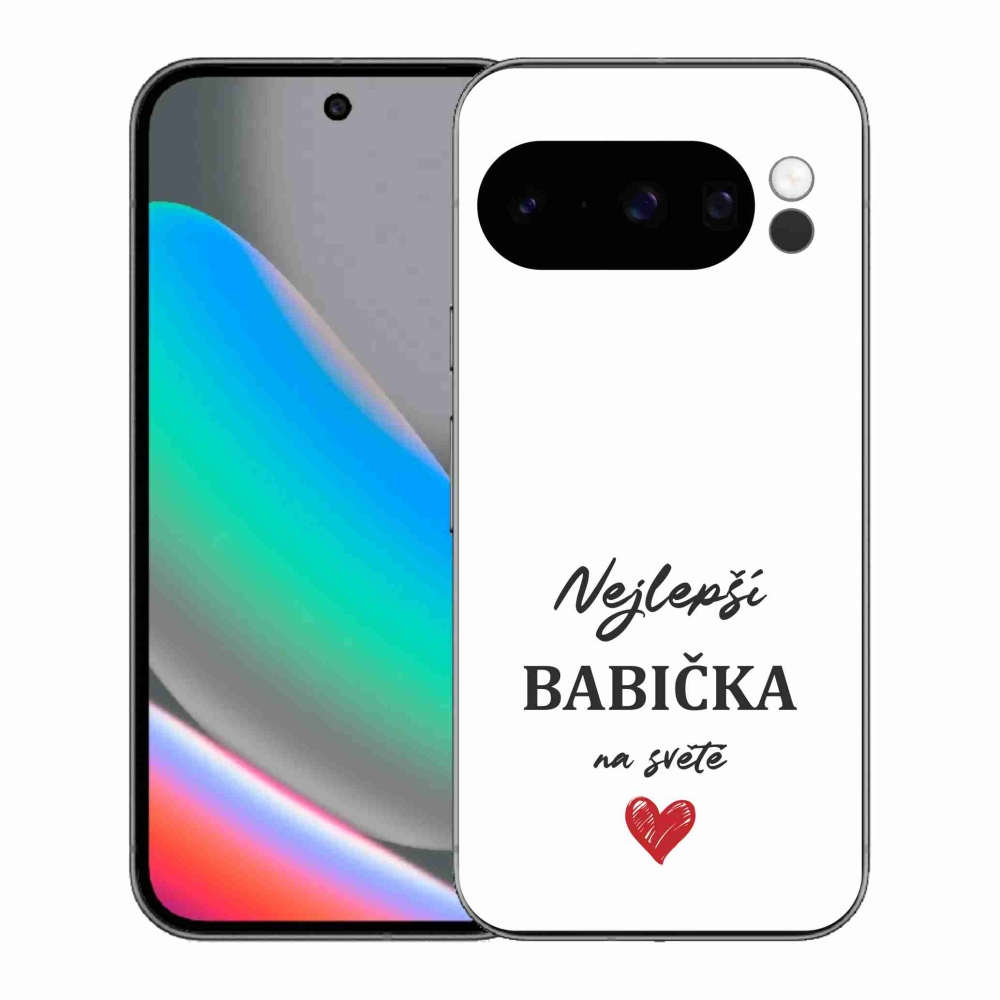 Gél borítás mmCase a Google Pixel 10 Pro számára - Best Grandma 1 fehér háttér
