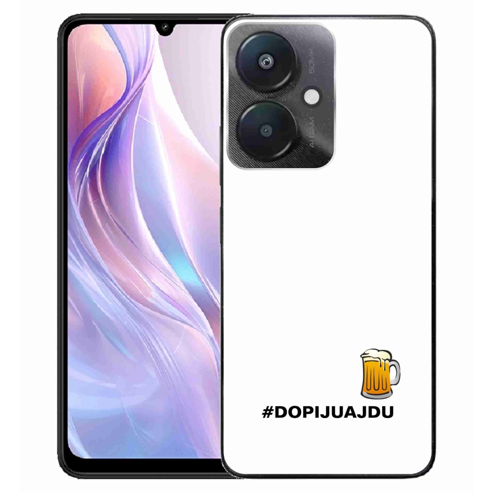 Gél borító mmCase a Xiaomi Redmi 13C 5G - sör motívum 1 fehér háttérrel