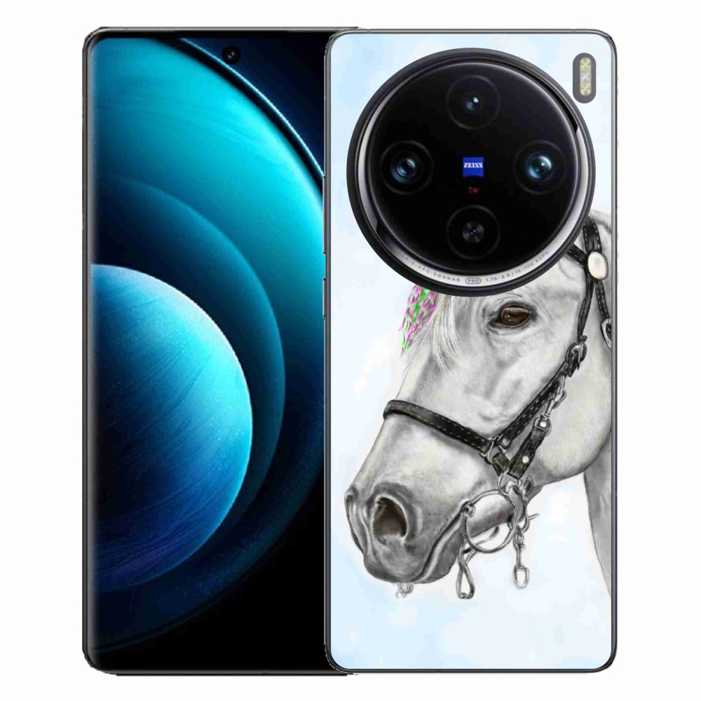 Zselés borítás mmCase a Vivo X100 Pro 5G-hez - fehér ló 1