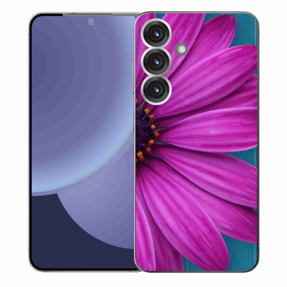 Zselés borítás mmCase Samsung Galaxy S25+ készülékhez - lila margaréta