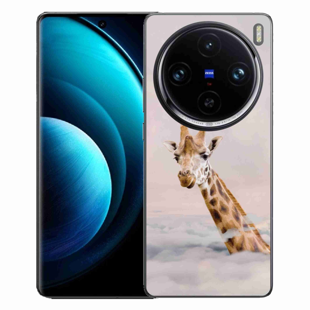 Zselés borítás mmCase a Vivo X100 Pro 5G-hez - zsiráf a felhőkben