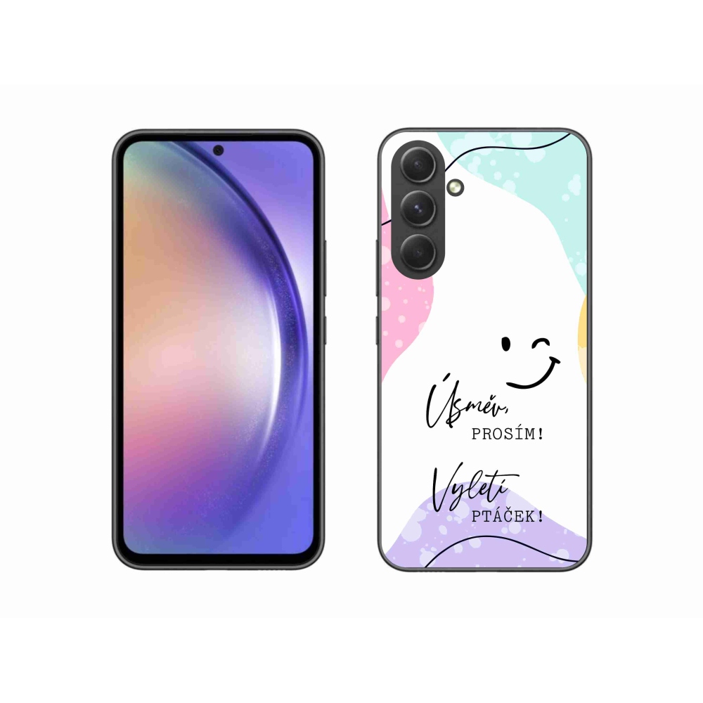 Gél borító mmCase Samsung Galaxy A54 5G - vicces szöveg 4 fehér háttérrel