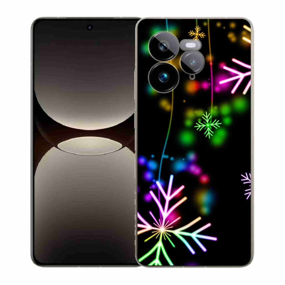 Zselés borítás mmCase a Realme GT 7 Pro 5G készülékhez - színes pelyhekkel