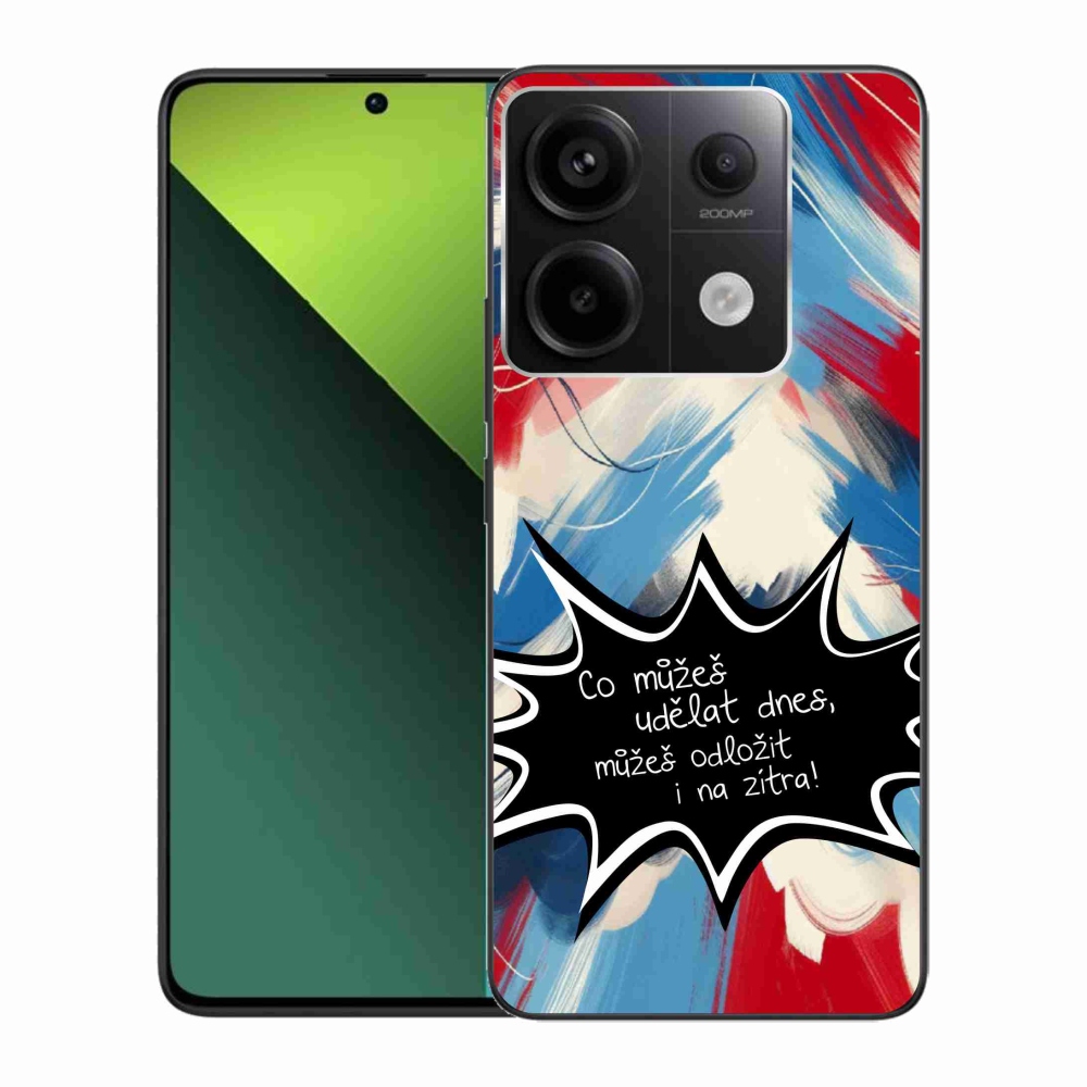 Gél borító mmCase a Xiaomi Redmi Note 13 Pro 5G/Poco X6 5G számára - vicces szöveg 9 fekete háttér