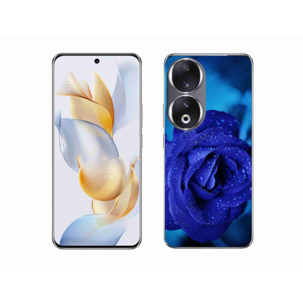 Gél tok mmCase a Honor 90-hez - kék rózsa