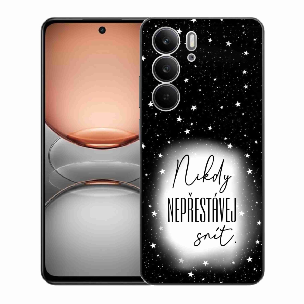 Gél borító mmCase a Realme C75 készülékhez - idézet 1 fehér és fekete háttérrel