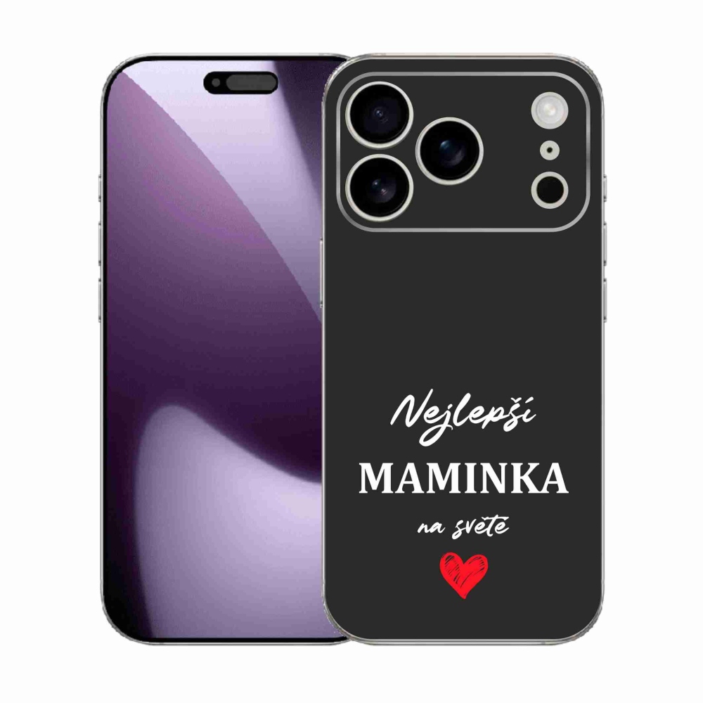 Gél borítás mmCase iPhone 17 Pro készülékhez - Best Mom 1 fekete háttér