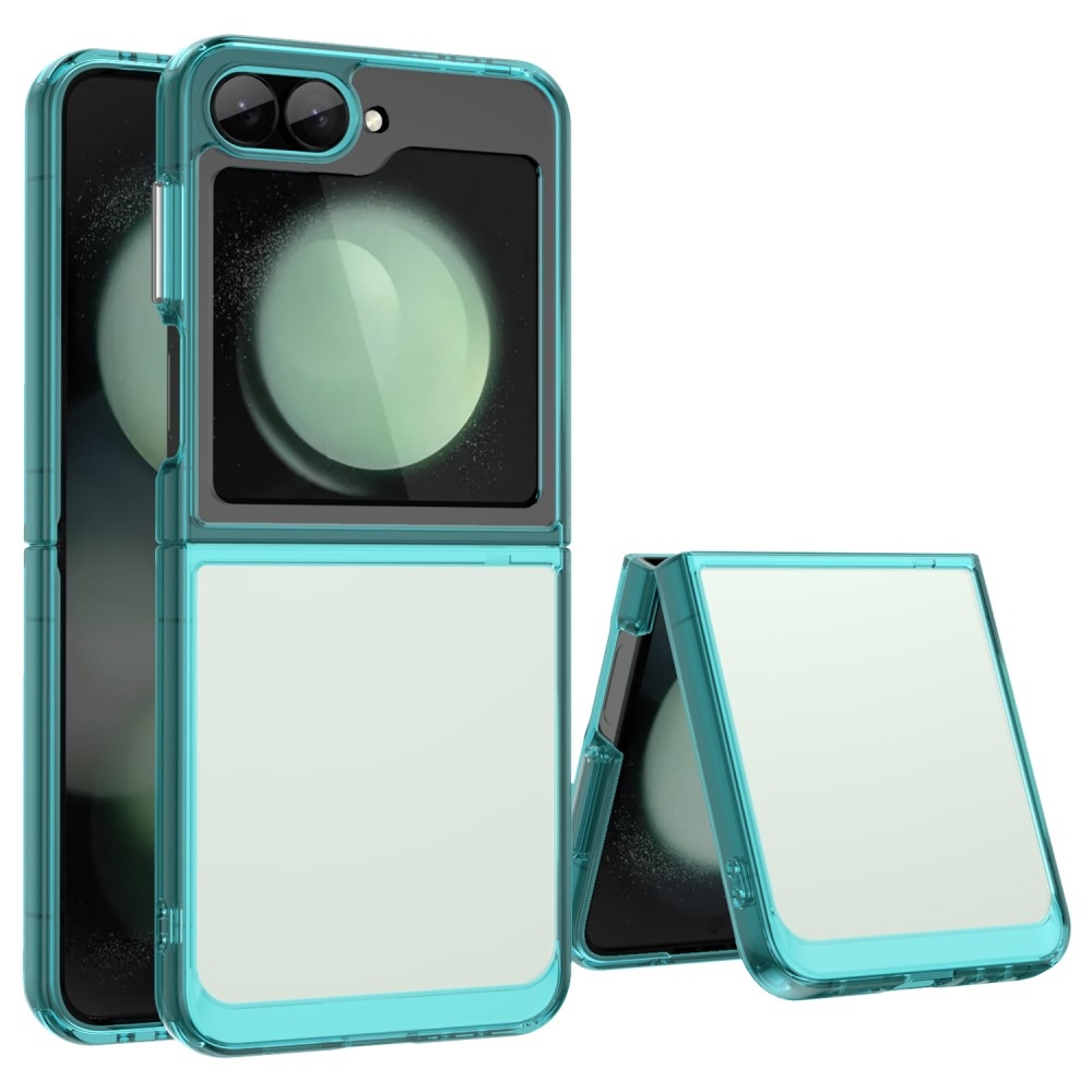 Gél tok kemény hátlappal Samsung Galaxy Z Flip6 5G készülékhez - világoskék színben