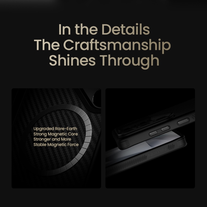 Nillkin CarboProp Aramid mágneses hátlap Samsung Galaxy S25 Ultra fekete