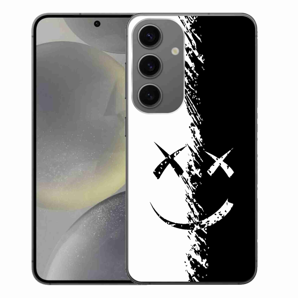 Zselés borítás mmCase Samsung Galaxy S24+ készülékhez - fekete-fehér smiley