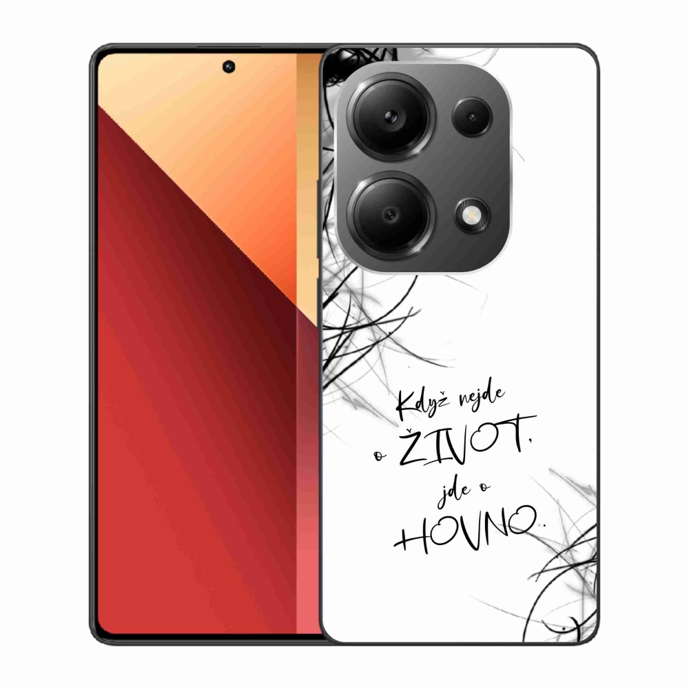 Gél borító mmCase a Xiaomi Redmi Note 13 Pro 4G/Poco M6 Pro - vicces szöveg 16 fehér háttérrel