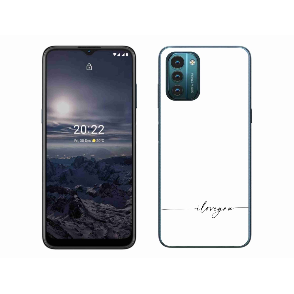 Zselés borítás mmCase a Nokia G11/G21 készülékhez - I love you fehér háttérrel