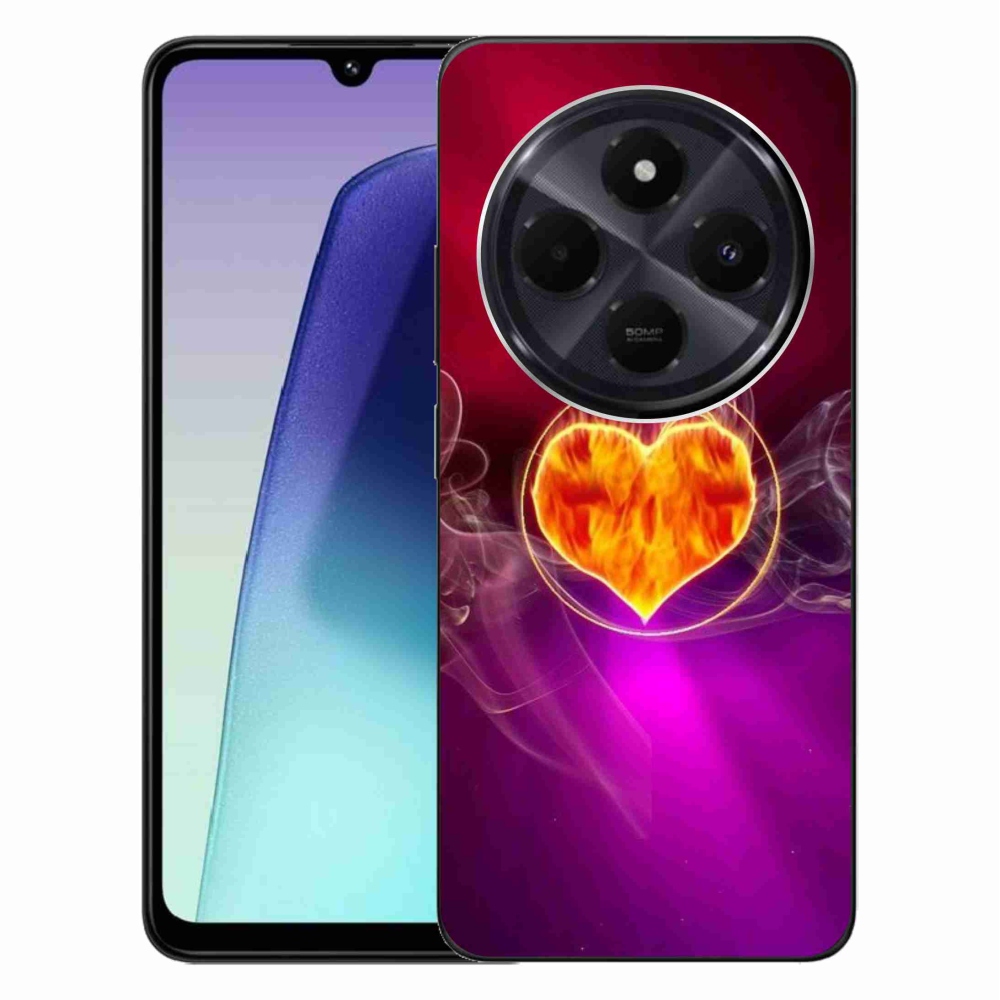 Gél borítás mmCase a Xiaomi Redmi 14C/Poco C75 számára - tüzes szív