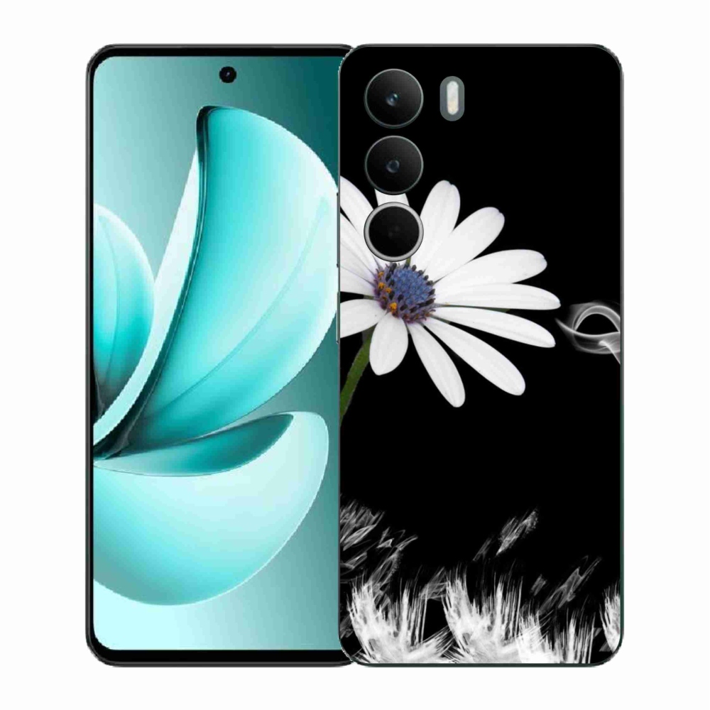 Zselés borító mmCase a Realme C71 készülékhez - fehér virág