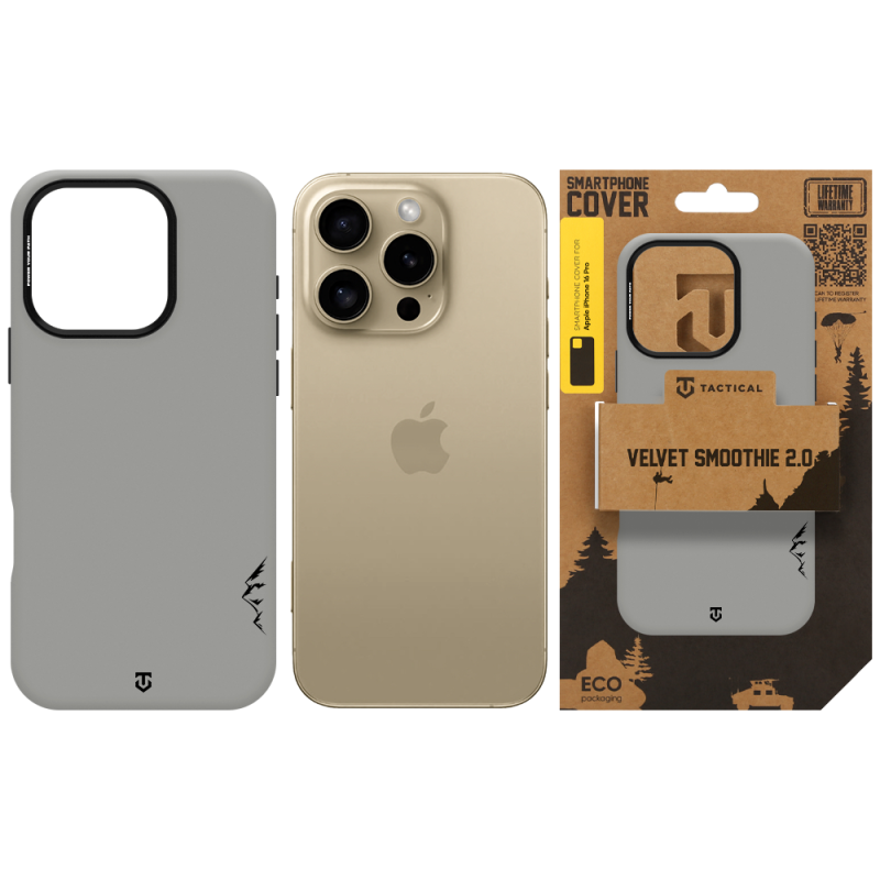 Tactical MagForce Velvet Smoothie 2.0 tok az Apple iPhone 16 Pro Foggy modellhez