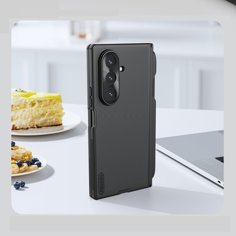 Nillkin Super Frosted FOLD Pen Slot Back Cover for Samsung Galaxy Z Fold 7 Fekete fekete